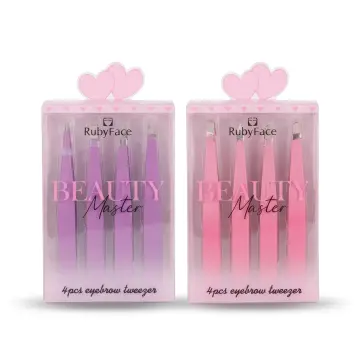 Ruby Face Tweezer/Pinca 4pcs