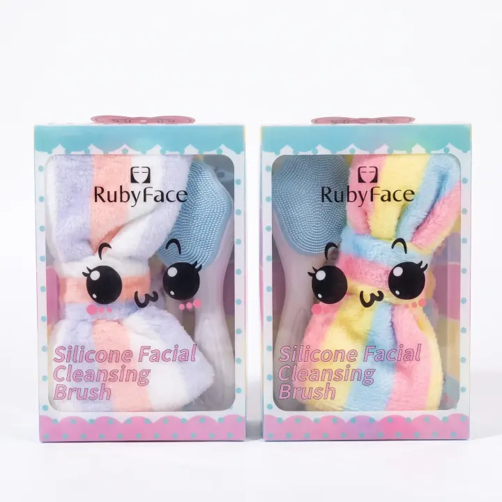 Ruby Face Brush/Head Towel Kit 2pcs