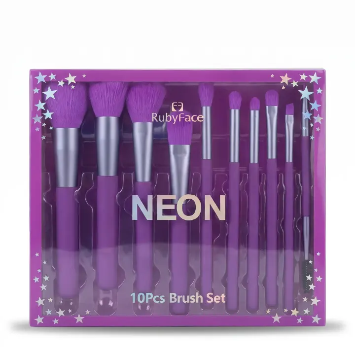 Ruby Face Makeup Kit 10pcs (Lilaz Neon)