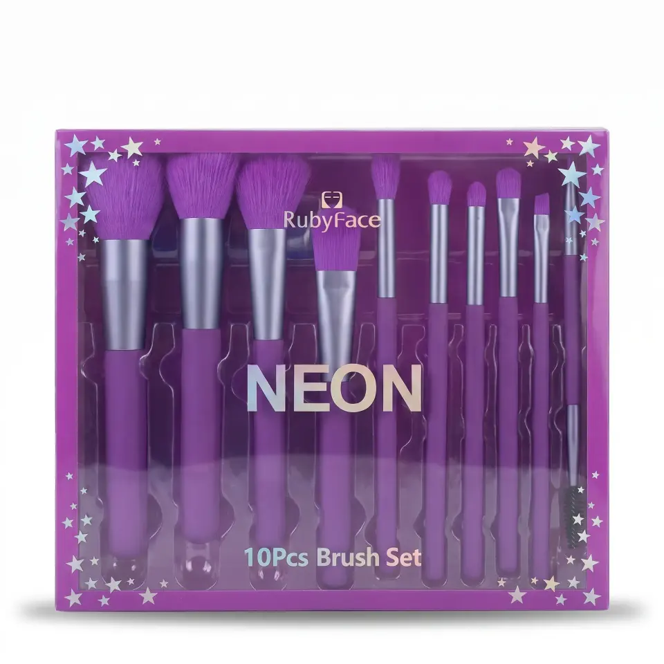 Ruby Face Makeup Kit 10pcs (Lilaz Neon), foto 1