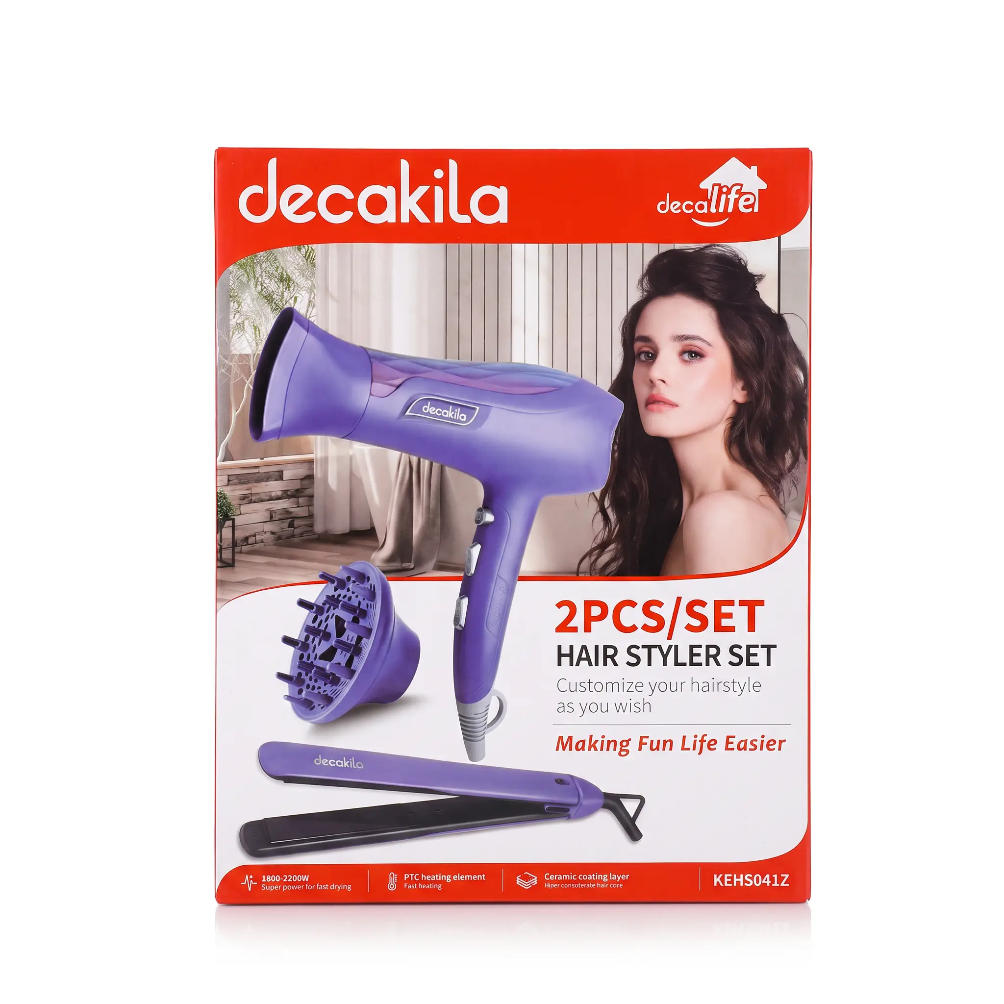 Decakila Hair Styler Set 2pcs KEHS041Z