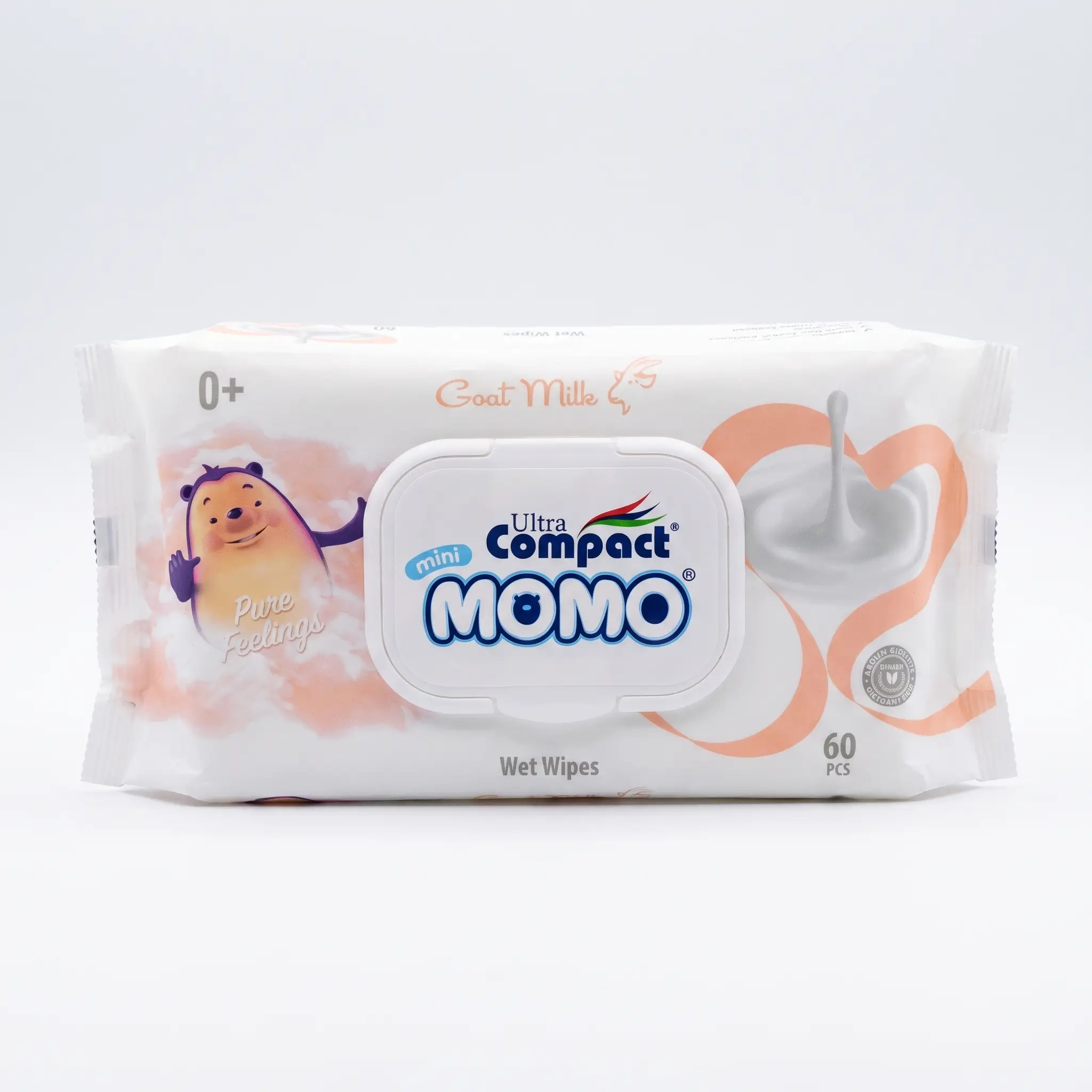 Ultra Compact Momo wipes 60pcs