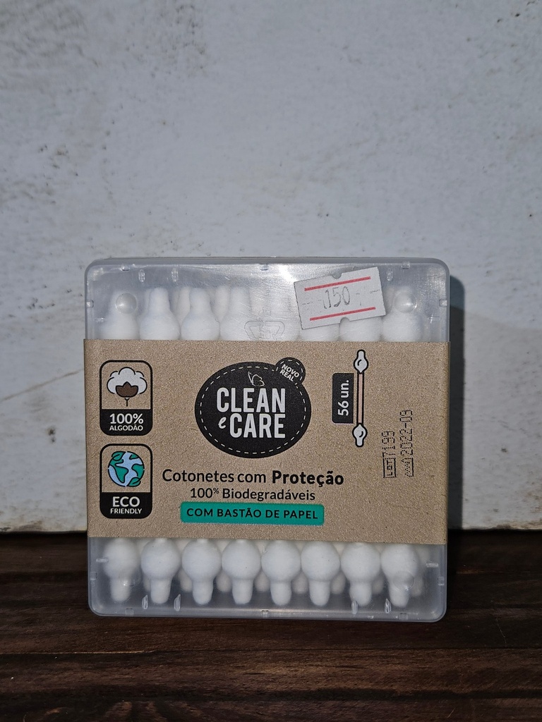 Clean e Care Safety Cotton Buds 56 un. Eco Friendly