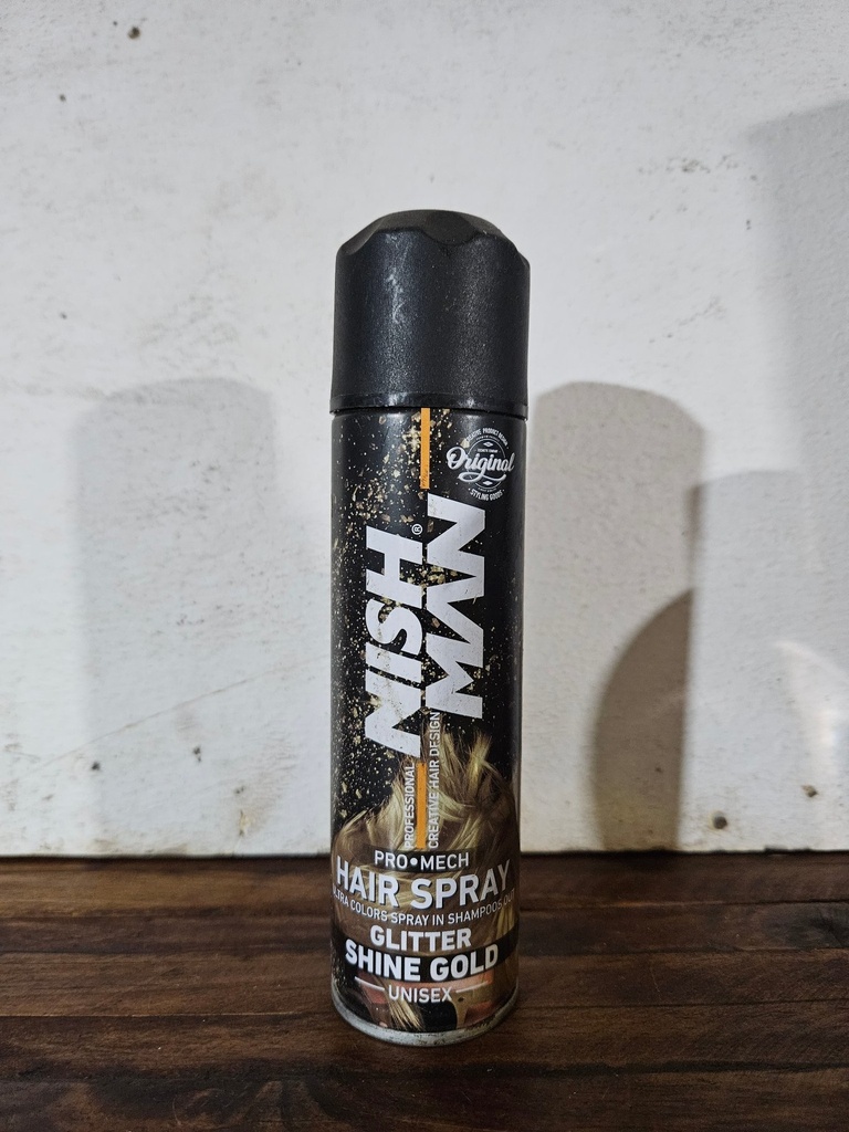 Nishman Glitter Hair Spray Shine Gold